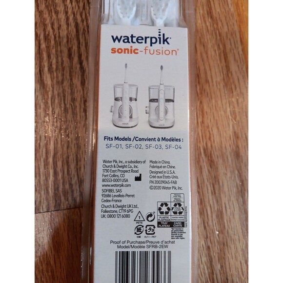 Waterpik Compact Replacement Brush Heads for Sonic Fusion Flossing Toothbrush SF - Picture 4 of 4